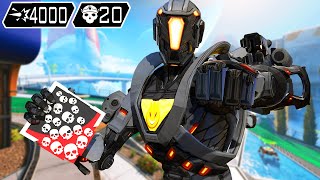 BRUTAL PATHFINDER 20 KILLS amp 4000 DAMAGE Apex Legends Gameplay [upl. by Darrick]