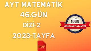 DİZİLER  2  2023 TAYFA  12 SINIF MATEMATİK  PDF [upl. by Nnaer417]