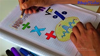 CARATULA DE MATEMATICA 2022 MATH COVER 2022 DIBUJOYCOLOR [upl. by Apul482]