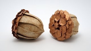 Origami Acorn Beth Johnson  Spread Hex Tessellation Eric Gjerde [upl. by Umont917]