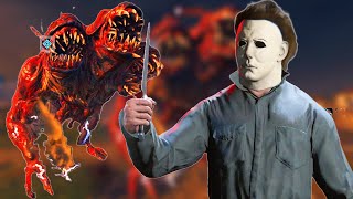 MICHAEL MYERS With Butcher Knife In MW3 ZOMBIES [upl. by Aissirac]