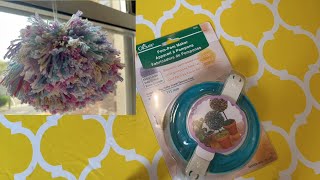 Testing Clover Pom Pom Maker extra large [upl. by Annaeirb267]