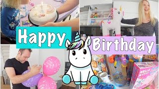 Leonas 5 Geburtstag 🦄  Einhorn Party  Torte backen amp Geschenke  Isabeau [upl. by Ayotac506]