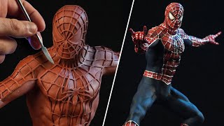 Sculpting SPIDERMAN  Tobey Maguire   Timelapse [upl. by Juta101]