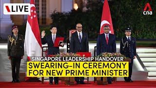 LIVE Lawrence Wongs swearingin as Singapores new Prime Minister [upl. by Ardnasac]