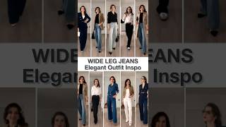 WIDE LEG JEANS OUTFIT INSPO  Elegant Looks  Classic Colours  Spring Summer [upl. by Schaefer]