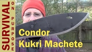 Condor Kukri Machete Review  Survival Blades [upl. by Aicirtap]