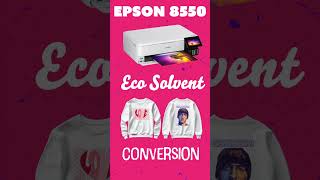 EPSON ET 8550 TSHIRT CONVERSION USING ECO SOLVENT INKS [upl. by Yoreel]