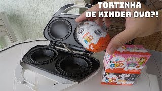 COLOQUEI KINDER OVO NA MÁQUINA DE TORTINHAS E FIZ UMA TORTA DE KINDER OVO [upl. by Anyrak]