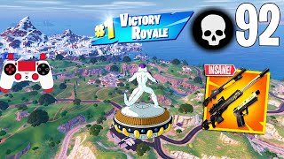 92 Elimination Solo Vs Squads Gameplay Wins NEW Fortnite Chapter 5 PS4 Controller [upl. by Cleve280]