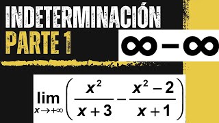 Indeterminación INFINITO menos INFINITO ∞∞ Parte 1 Límites [upl. by Cirderf]