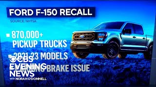 Ford recalls 870000 F150 trucks [upl. by Neelyar]