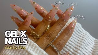 How To Do Gel X Nails At Home Without a Drill  BEGINNER FRIENDLY  gel x nails tutorial [upl. by Nyliret]