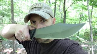 Schrade SCHF45 Big Bowie Chopper Survival Knife Tool [upl. by Jer]