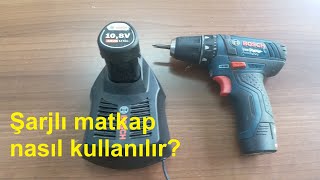 Şarjlı matkapAkülü vidalama nasıl kullanılır BOSCH GSR 1082Li Profesyonel [upl. by Iaverne]