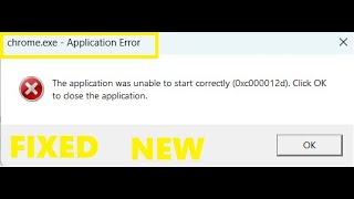 The application was unable to start correctly 0xc000012d Click OK to close the application [upl. by Sadirah]