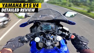 Yamaha R15 V4 Detailed Review  Worth Buying [upl. by Ettennan]