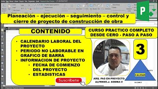 PLANEACION Y CONTROL DE OBRA  PROJECT [upl. by Ravens]