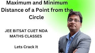 Circle Maximum and Minimum Distance of a point from the Circle jeemaths maths cbsemaths [upl. by Cassella]