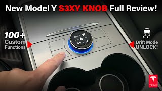 New Tesla Model Y3 S3XY Knob Full Review  with Bonus Drift Mode amp Much more tesla [upl. by Eatnahs]