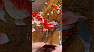 Cloisonne painting koi cloisonne art painting beautiful diypainting homedecor [upl. by Samanthia447]