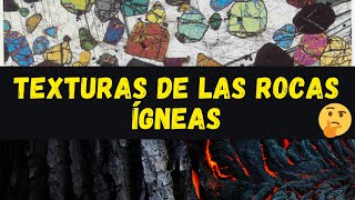 🌋 Qué es y Cuál es la TEXTURA DE LAS ROCAS IGNEAS tipos de texturas faneritica afanitica porfidica [upl. by Cohdwell]