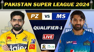 MULTAN SULTANS vs PESHAWAR ZALMI vs PSL 9 QUALIFIER MATCH LIVE  MS vs PZ LIVE COMMENTARY  TOSS [upl. by Ahseyi198]