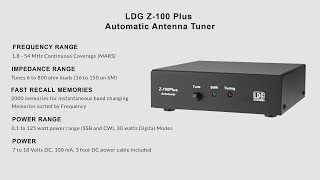 LDG Z100 Plus Automatic Antenna Tuner  Feature Overview [upl. by Malvino]