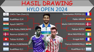 Hasil Drawing Hylo Open 2024 │ Saarbrucken  Jerman 29 Oktober sd 3 November 2024 [upl. by Aneehsirk]