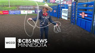 Legendary charro Tomàs Garcilazo in Minnesota for Hamel Rodeo [upl. by Ibob]