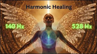 Harmonic Healing Crystal Singing Bowl 140 Hz amp 528 Hz Pure Tone Earth amp Heaven Connection [upl. by Matti296]