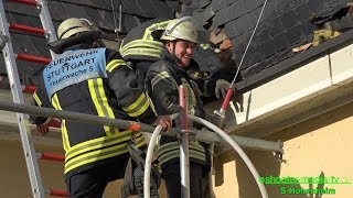 DEHNFUGENBRAND  Aufwendige Löscharbeiten  LÖSCHLANZE im EINSATZ  E [upl. by Yorztif]