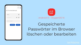 Gespeicherte Passwörter im Browser löschen oder bearbeiten  OnePlus Android 14  OxygenOS 14 [upl. by Ydoow]