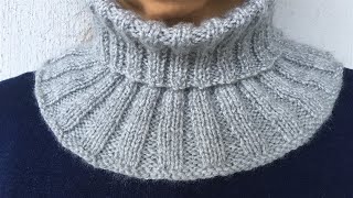 EN KOLAY BOYUNLUK ÖRGÜ EASY NECK KNIT [upl. by Yennek]