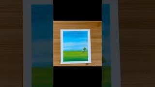 Stunning And Simple Landscape art for beginners art shorts trending drawing satisfying diy [upl. by Noorah]