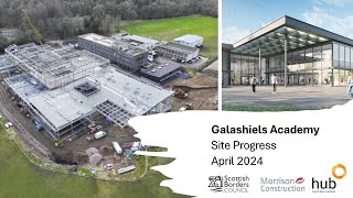 Galashiels Academy Site Progress  April 2024 [upl. by Lesnah]