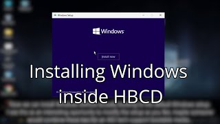 Installing Windows while inside Hirens BootCD [upl. by Akkahs]