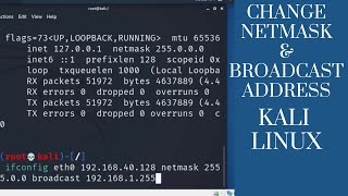 How to change your Network Mask and Broadcast Address in Kali Linux [upl. by Heiner603]