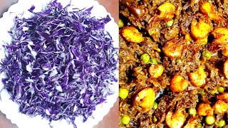 Purple cabbage sabzi recipe Bengali style tasty purple cabbage curry recipe red cabbage recipe [upl. by Ecinue231]