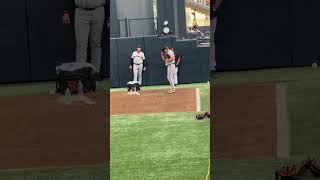 Logan Webb warmup vs Padres at Petco park 09072024 [upl. by Eyllek347]