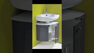 Corner Wash Basin Ideas corner washbasin design modular bathroom makeover organization decor [upl. by Akinirt417]