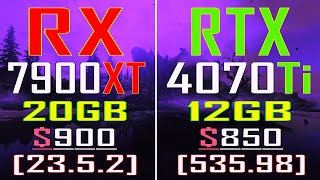 RTX 4070Ti vs RX 7900XT  NEW DRIVER  Which One Better for GAMING [upl. by Refinej]