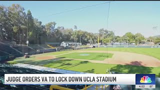 Judge orders VA to lock down Jackie Robinson Stadium at UCLA [upl. by Enaitsirhc]