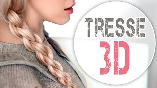 Tresse 3D à 4 brins ✿ Tuto coiffure pour tous les jours [upl. by Nwahsem]