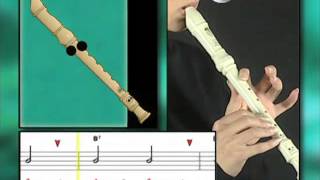 Ex001 How to Play Recorder  Recorder Lessons for Beginners [upl. by Jepum]