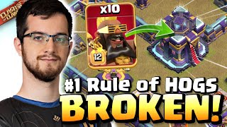 Agent proves my HOG Rule WRONG in CLASH WORLDS QUALIFIER Clash of Clans [upl. by Hume]