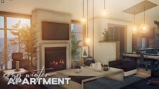 Cozy Winter Apartment  Roblox  Bloxburg House build  Speedbuild [upl. by Albemarle]