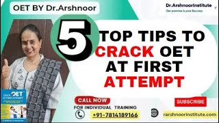 OET EXAM TIPS AND TRICKS  Tips to crack OET at first attempt  OET for nurses and doctors [upl. by Nadbus]