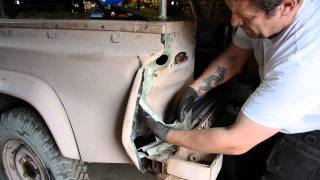 Crashed Defender 110 gets bodywork repair [upl. by Goldie]