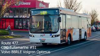 CDC Tullamarine 51 Volvo B8RLE Volgren Optimus [upl. by Elrebma]